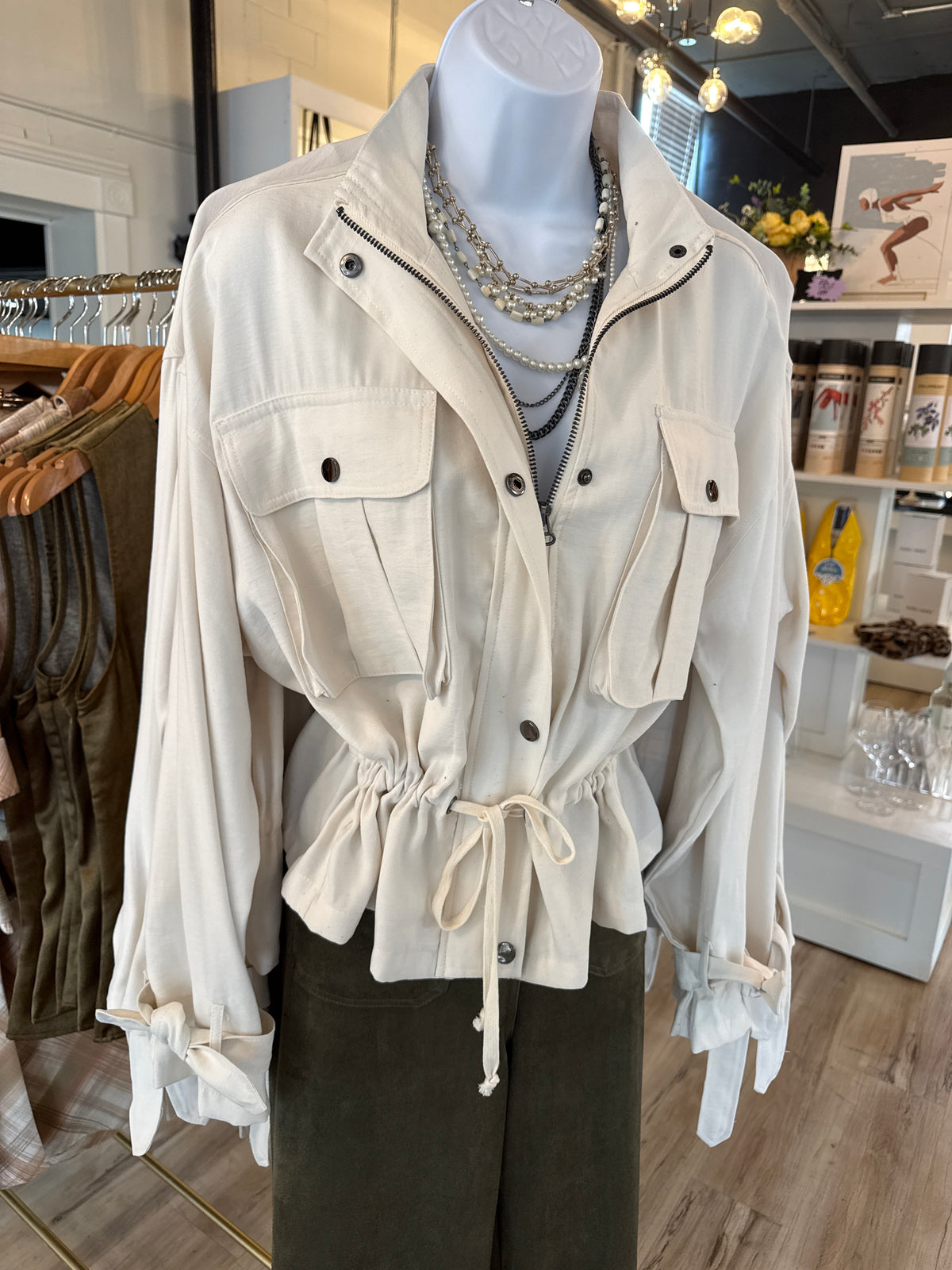 Drawstring Utility Jacket