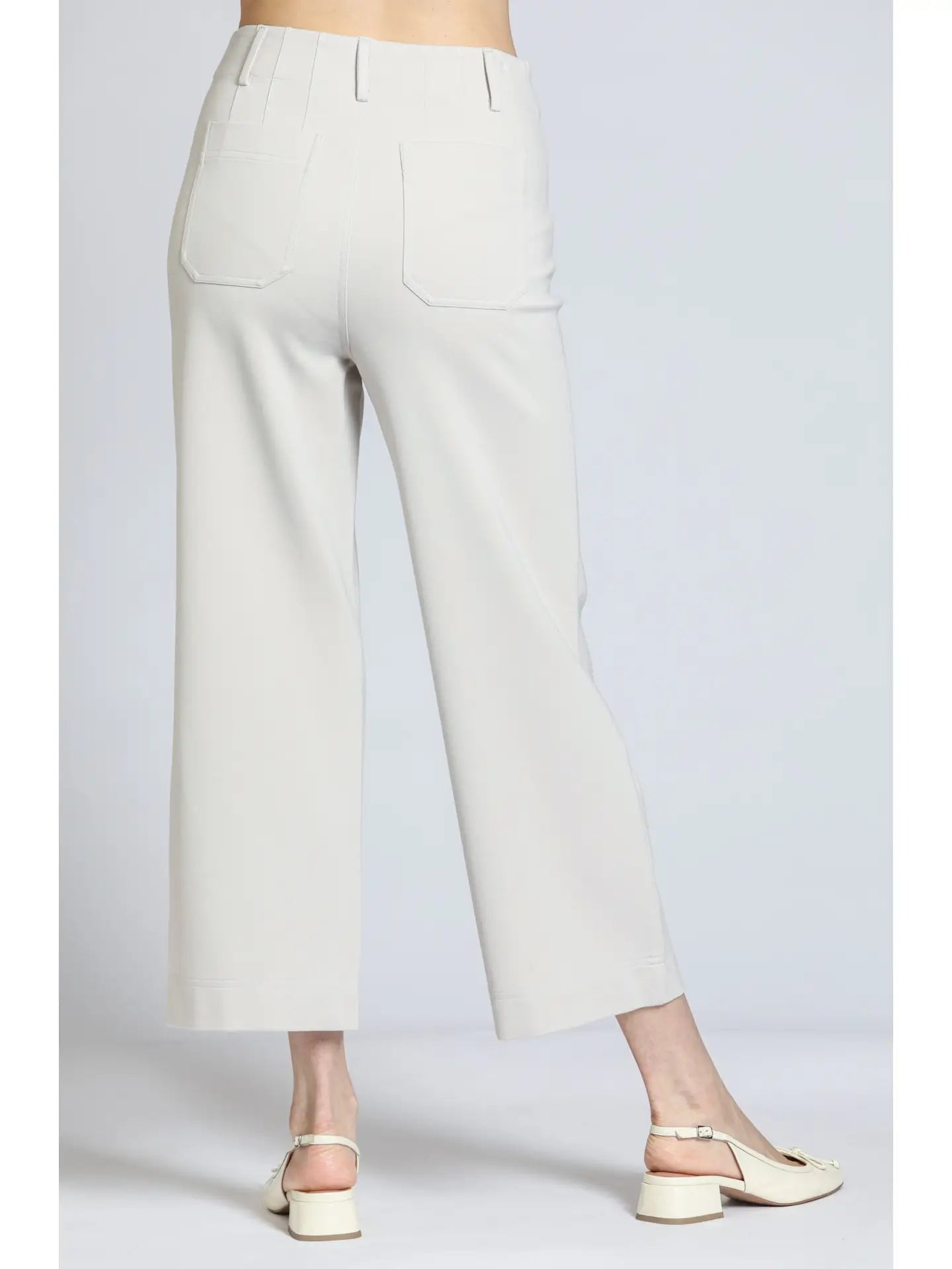 Ponte Cropped Wide Leg