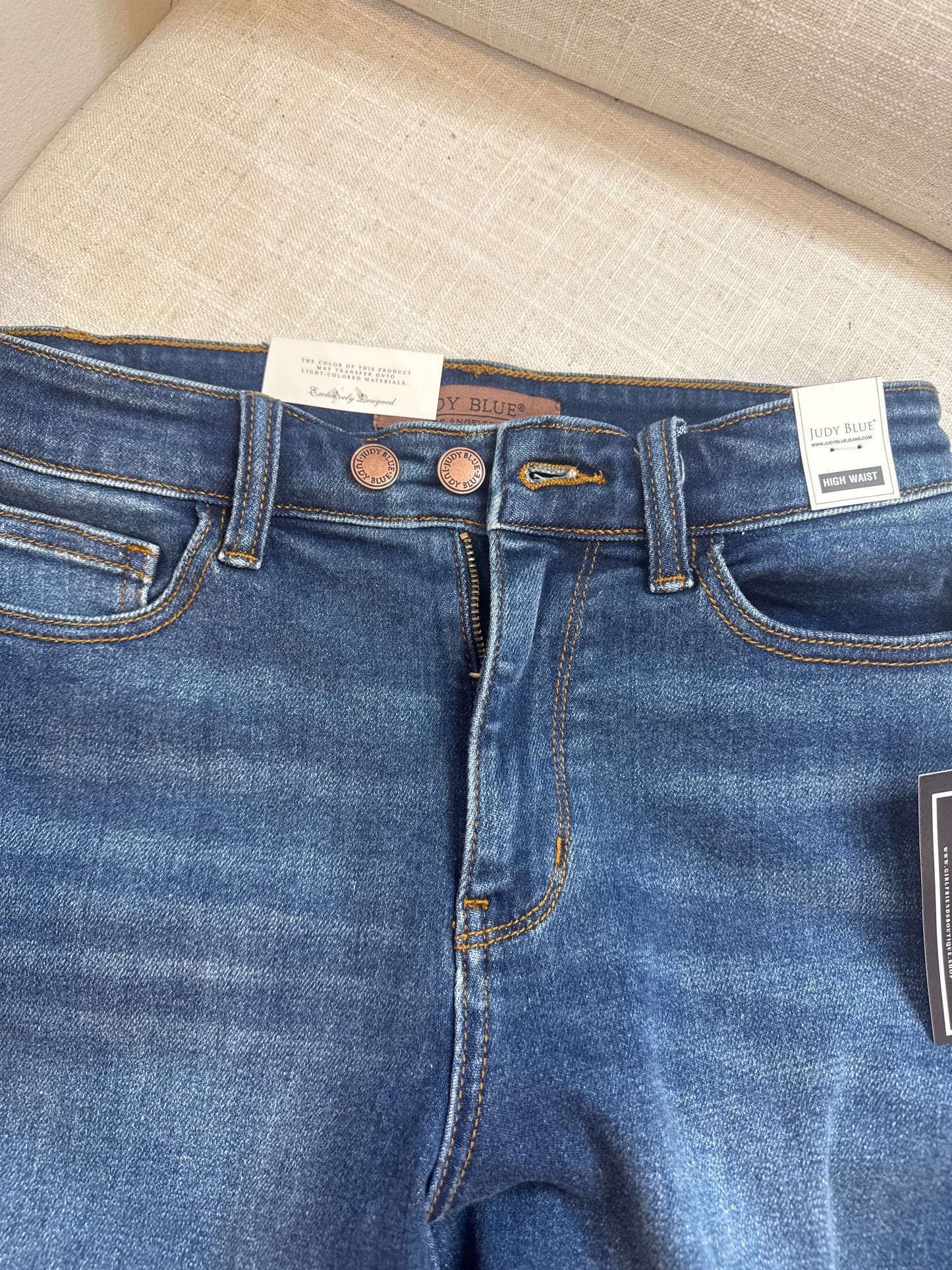 Judy Blue 2 Button Mid Length Dad Shorts