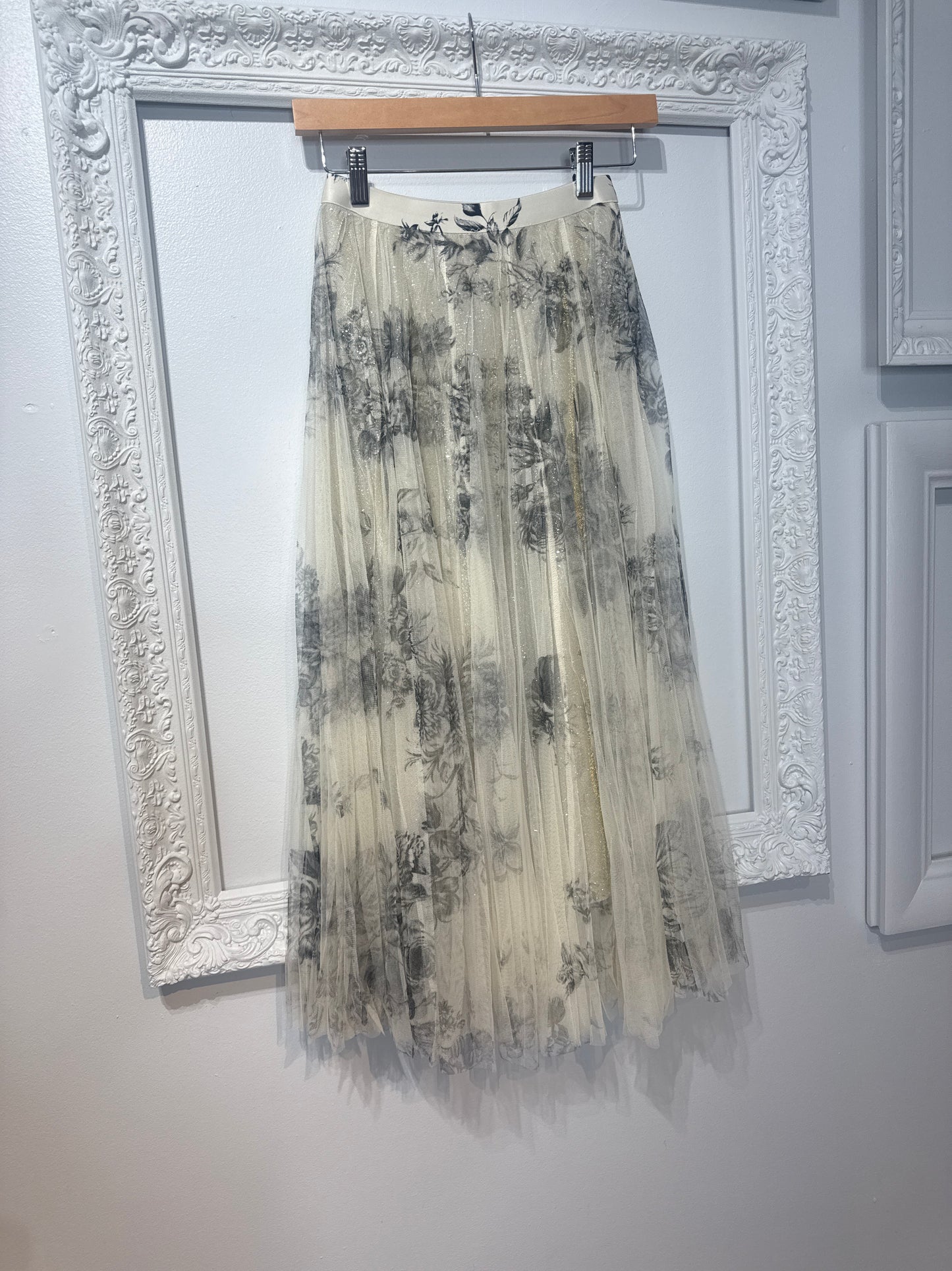 Sheer Floral Skirt
