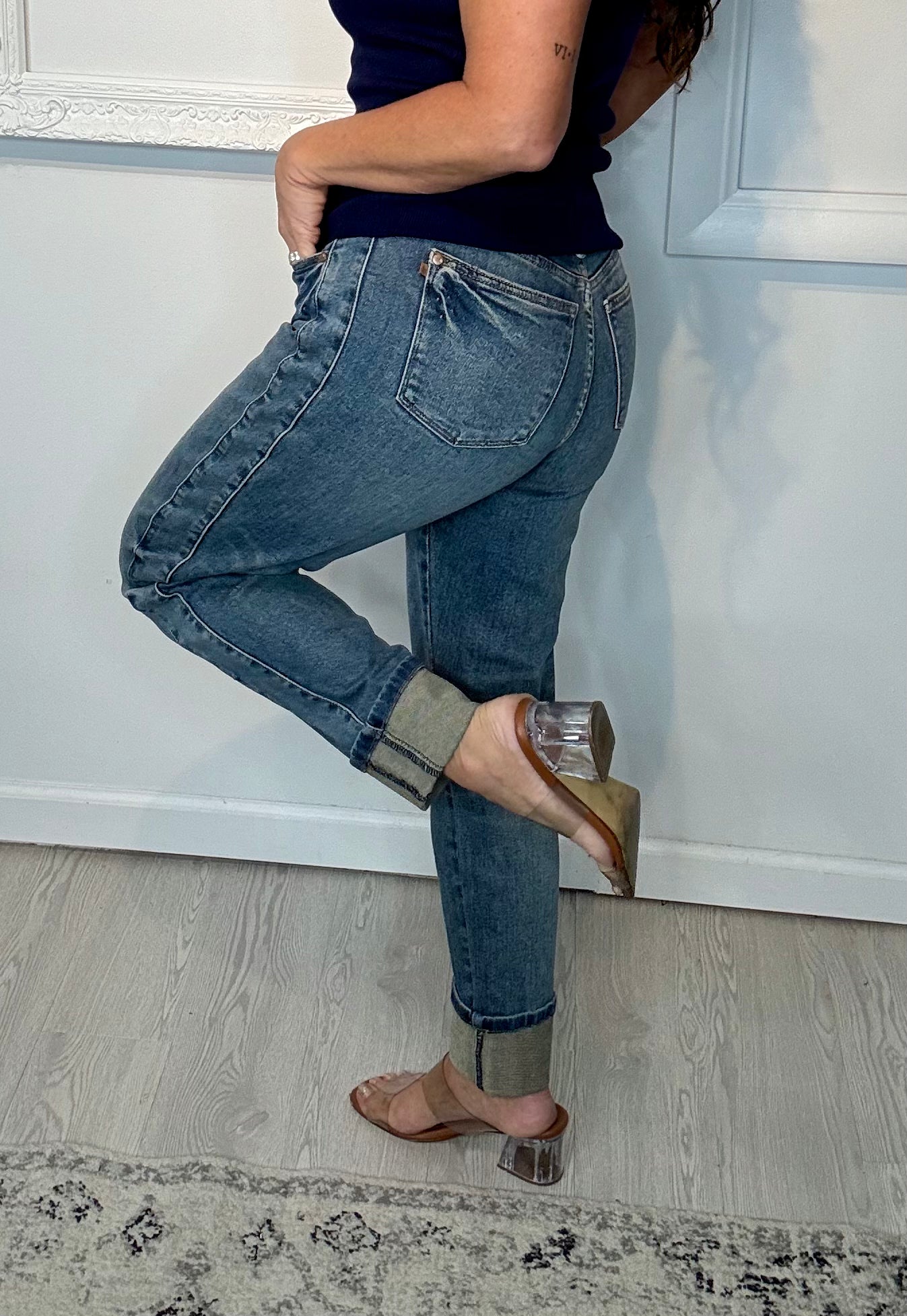 Judy Blue MR Vintage Wash with Cuff
