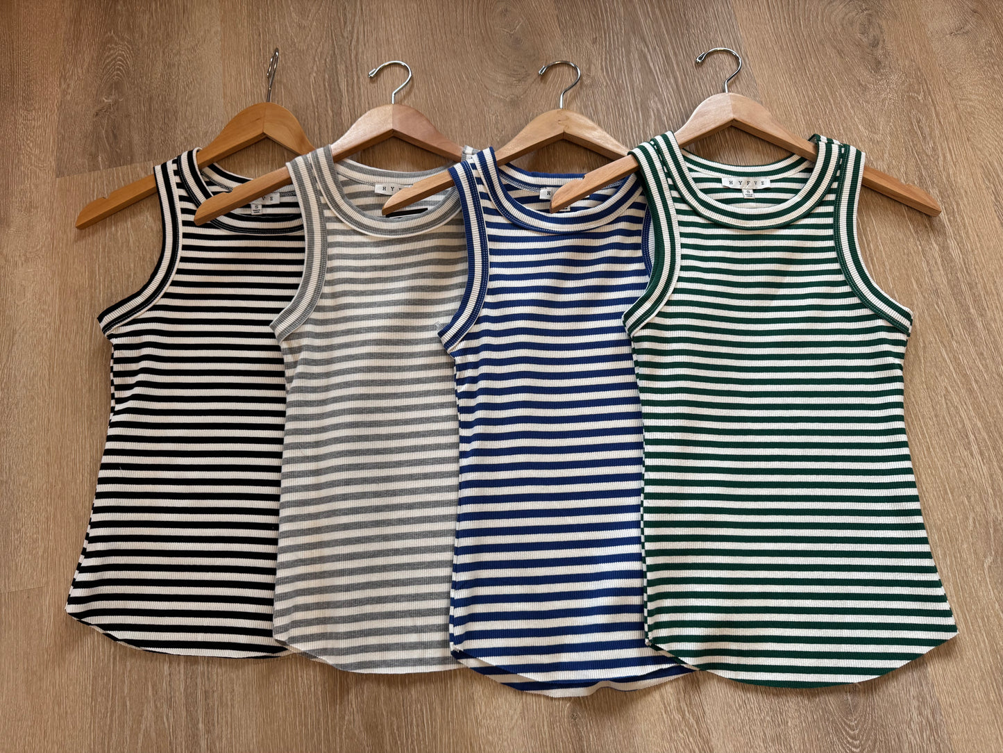 Striped Ribbed Racerback Tank