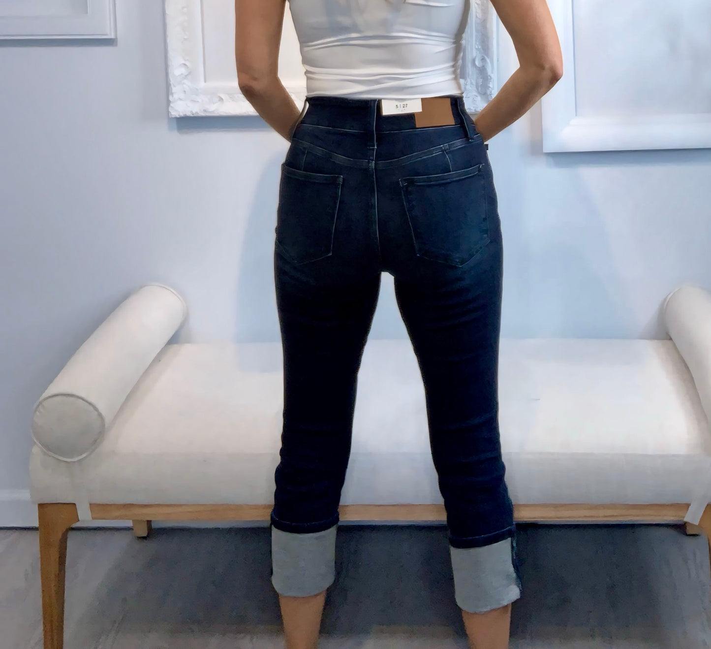 Judy Blue, HW Double Waist Band Capri