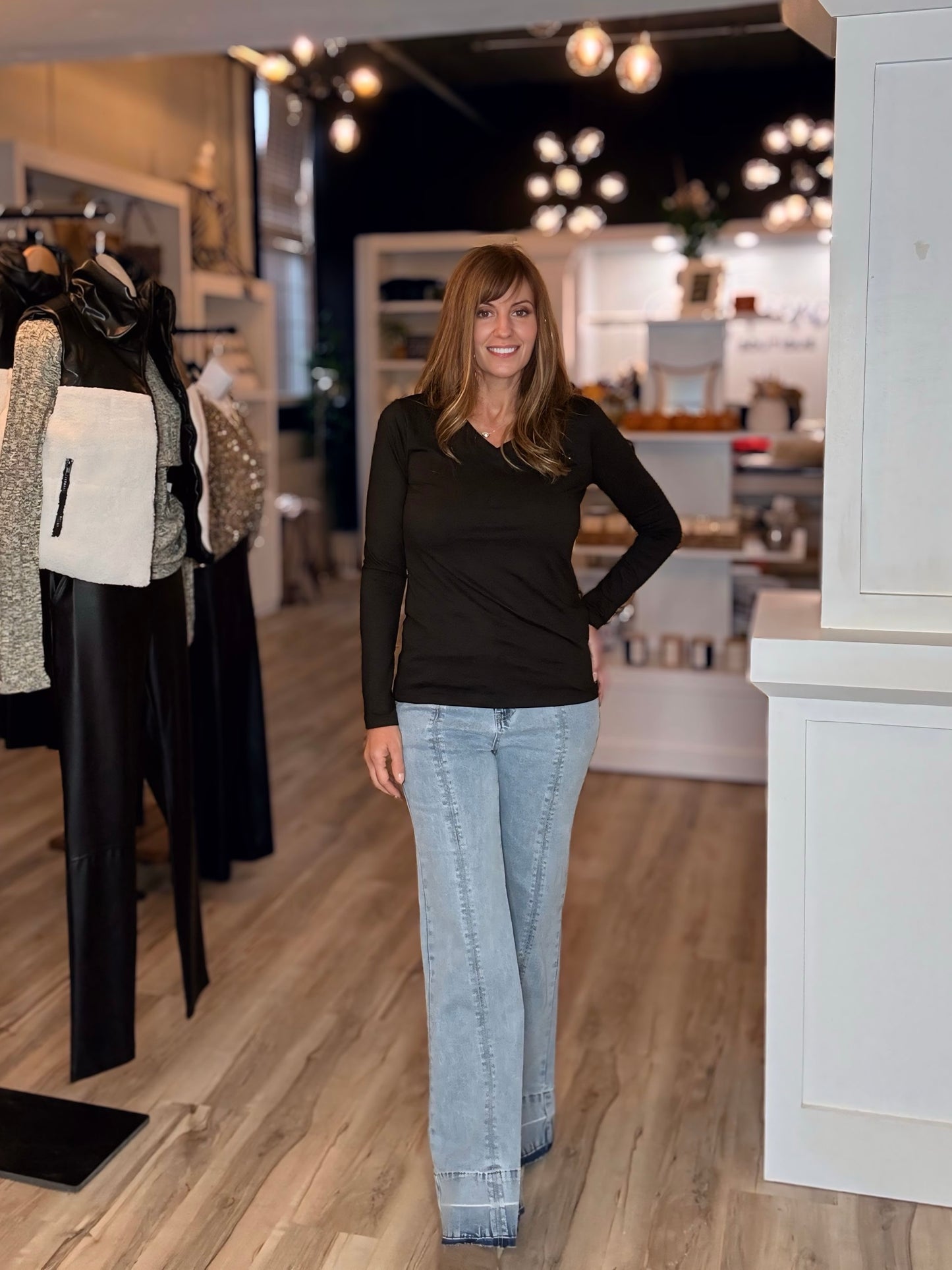 Maggie High-Rise Wide Leg Denim Pants