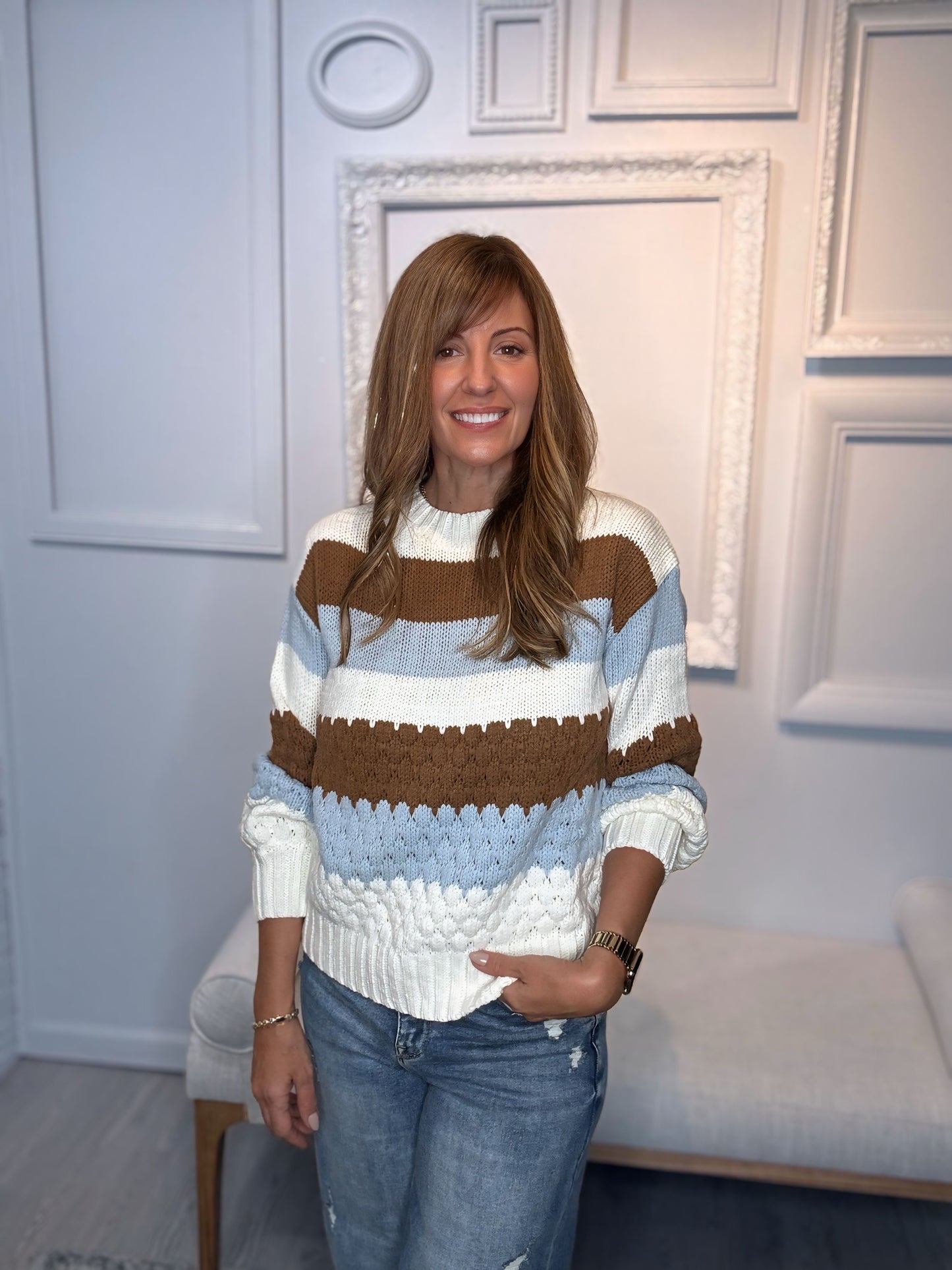 Valerie Color Block Sweater