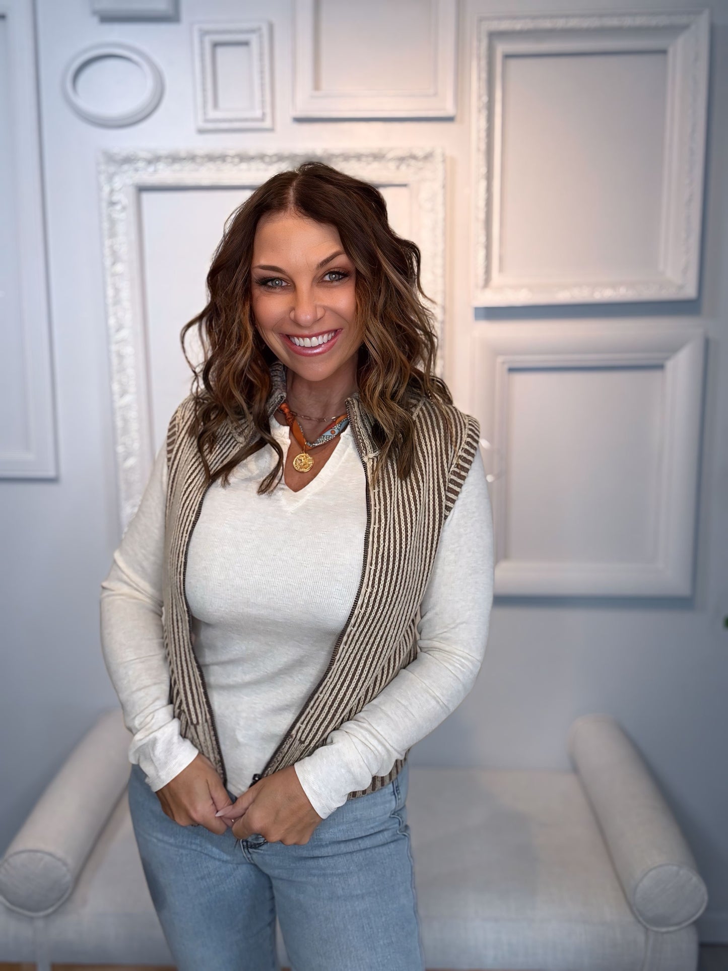 Abilene Classic Ribbed V-Neck Top