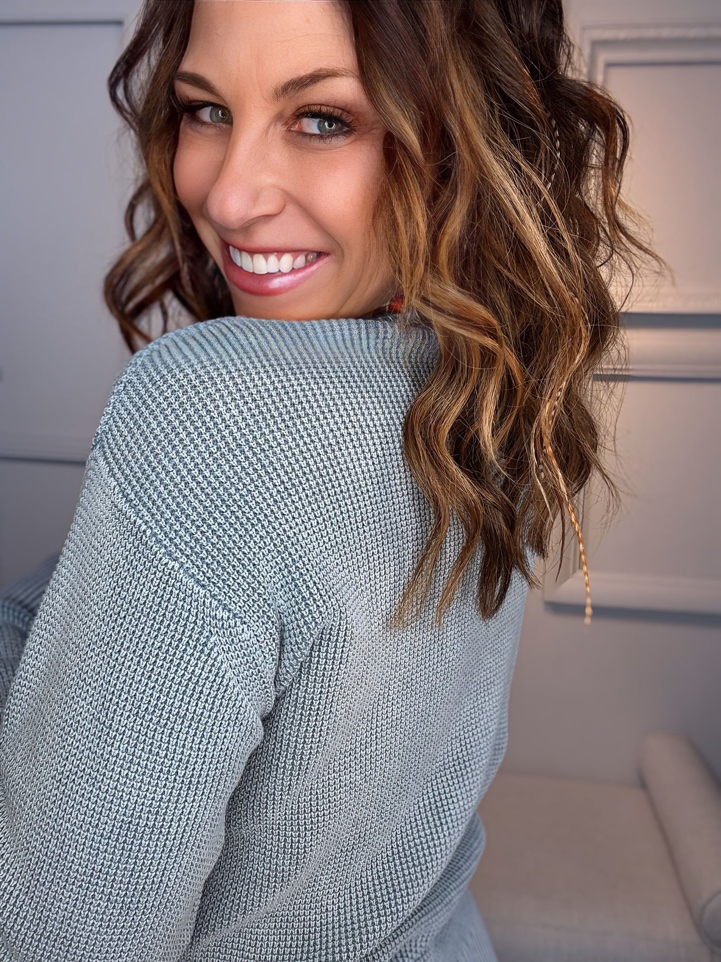 Jenna Chunky Waffle Knit Sweater