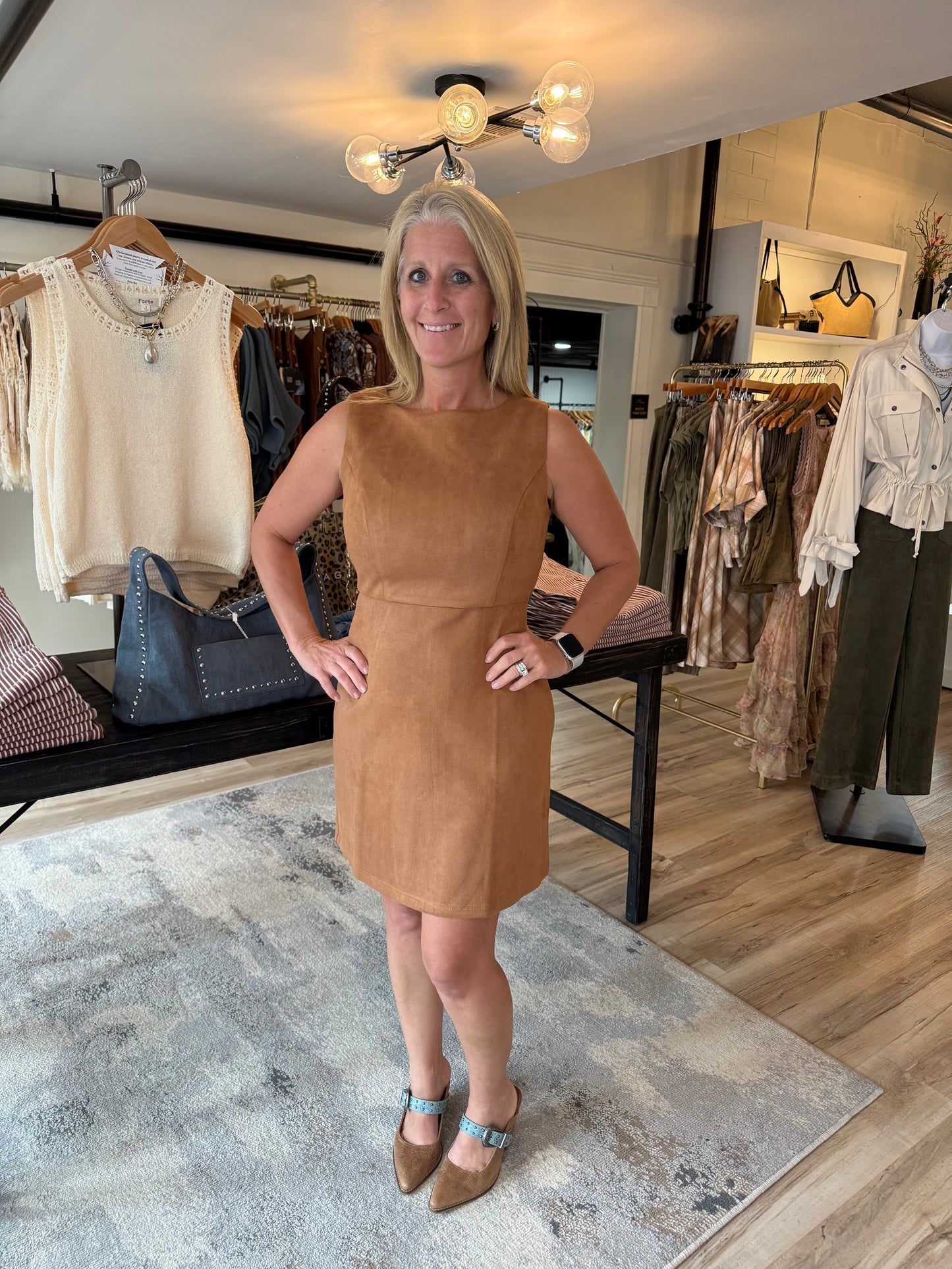 Suede Mini Dress