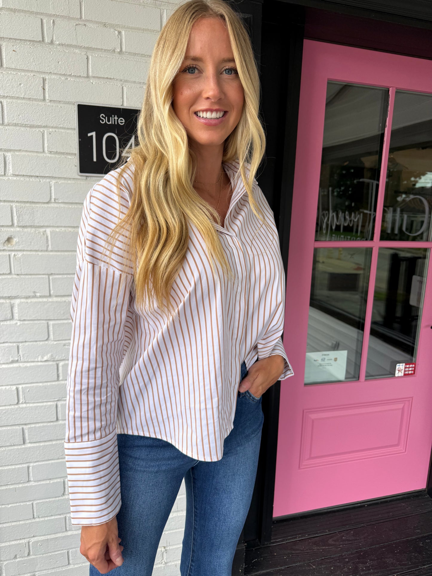 Striped Button Down Shirt