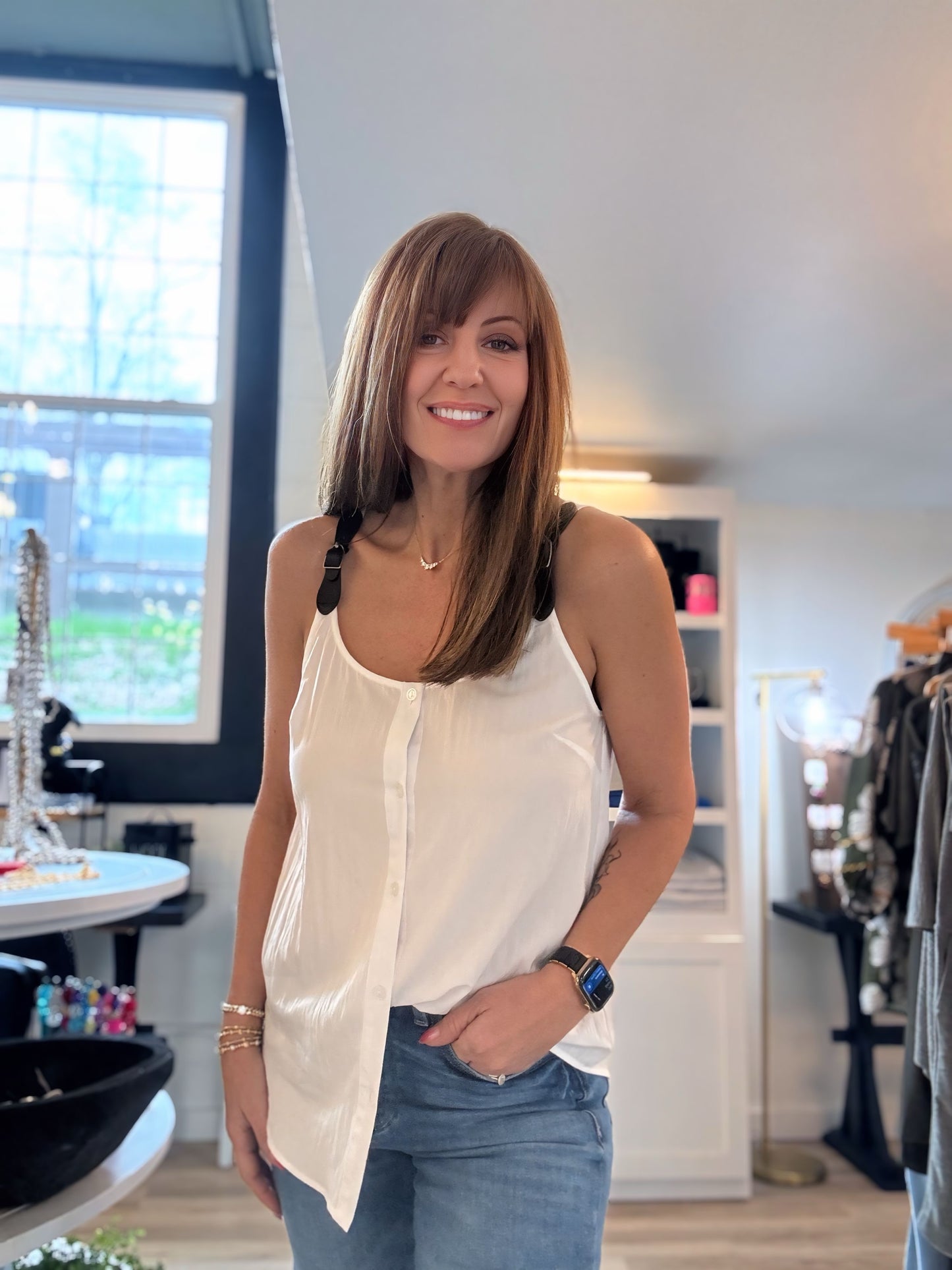 Buckle Strap Sleeveless Top