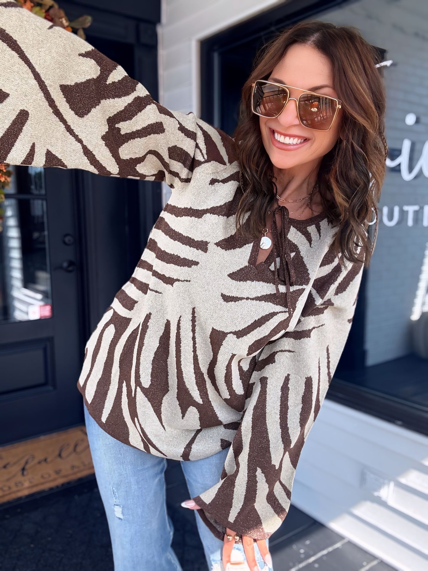 Azari Metallic Sweater