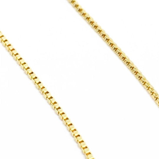 18k Gold Filled Box Chain Very Thin Necklace