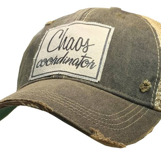 Chaos Coordinator Distressed Trucker Cap - GirlFriends Boutique