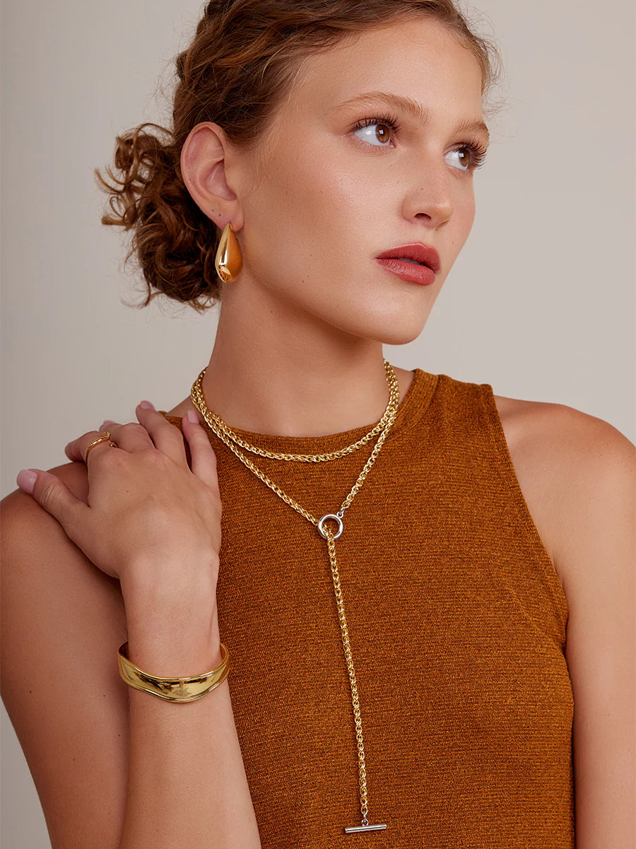 Two-Tone Chain Lariat