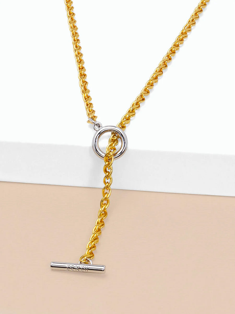 Two-Tone Chain Lariat