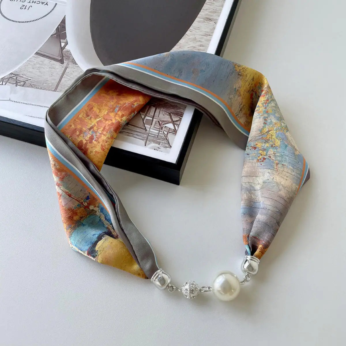 Magnetic Silk Scarf Necklace