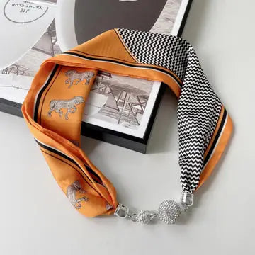 Magnetic Silk Scarf Necklace