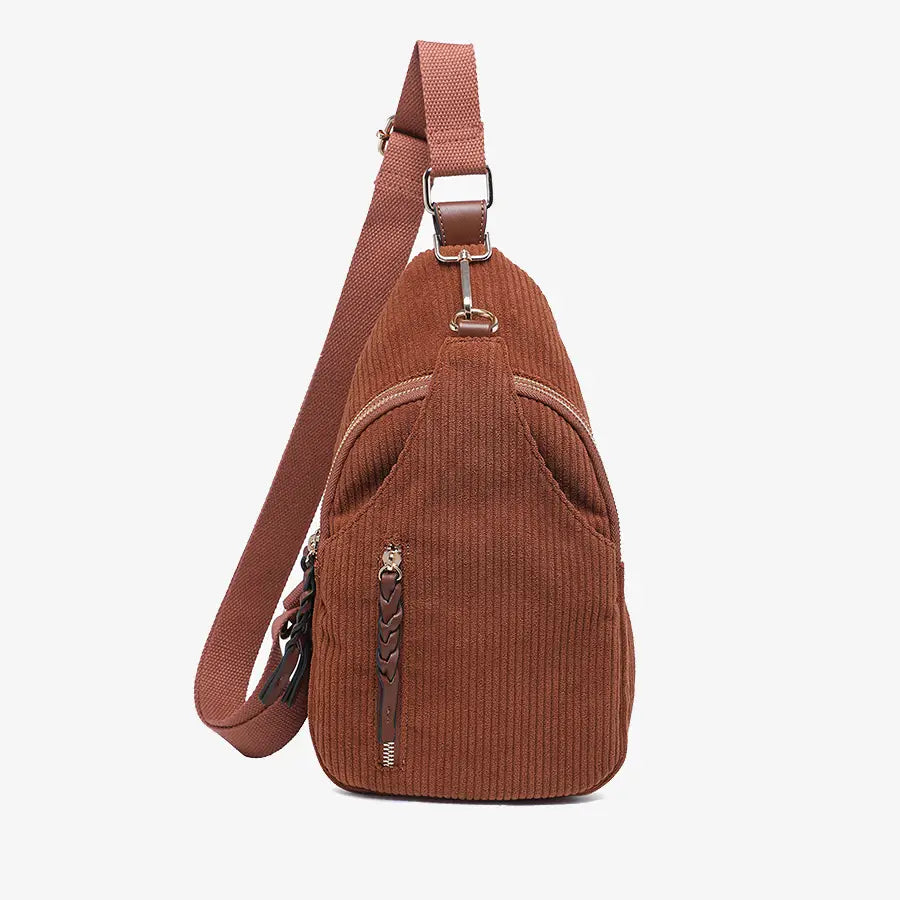 Corduroy Dual Sling Bag