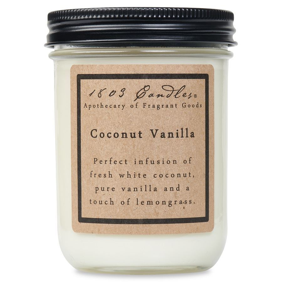 Coconut Vanilla-14oz Jar Candle - GirlFriends Boutique