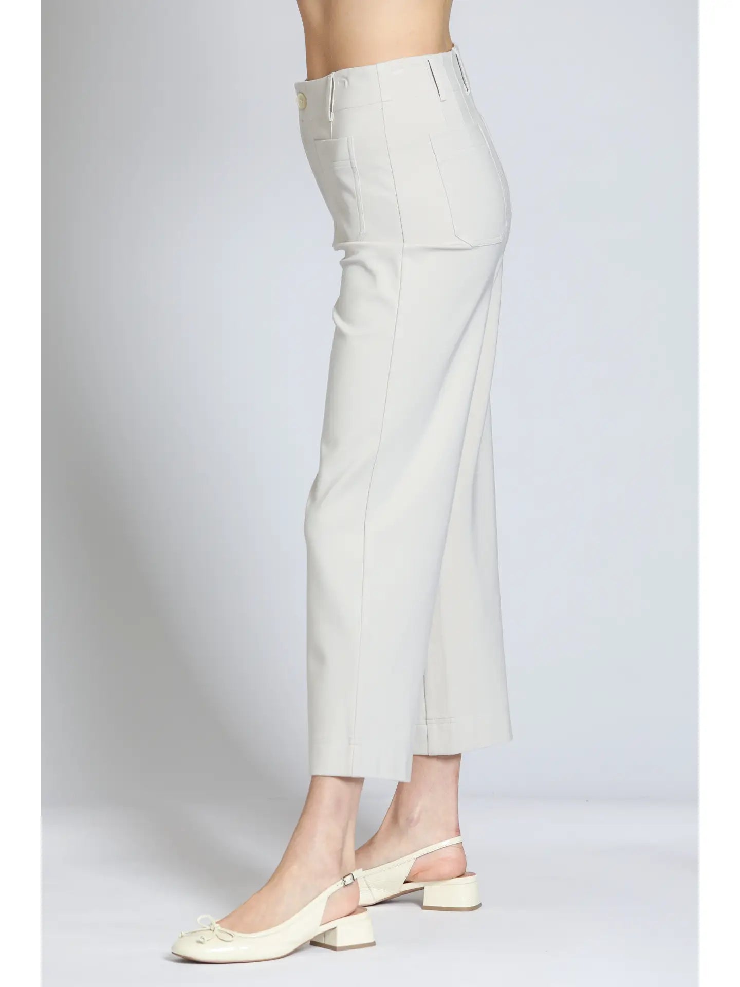 Ponte Cropped Wide Leg