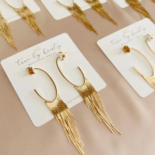 Cascading Fringe Hoops