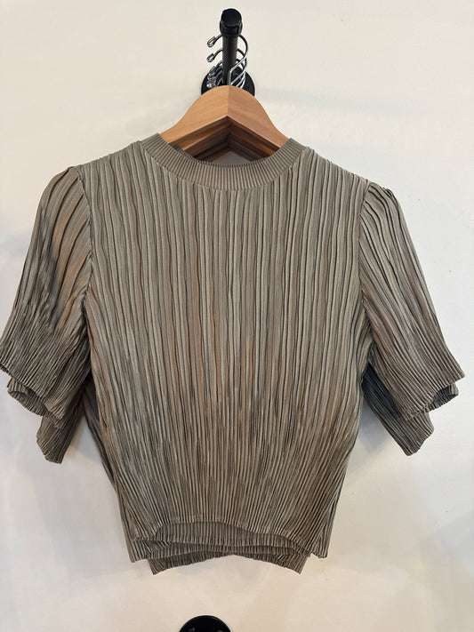 Crinkle Pleated Top