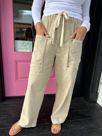 Wide Leg Utility Trouser