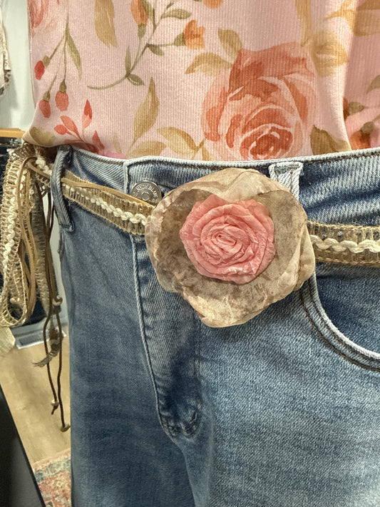Rose Crochet Belt Choker