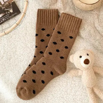 Polka Dot Knit Socks
