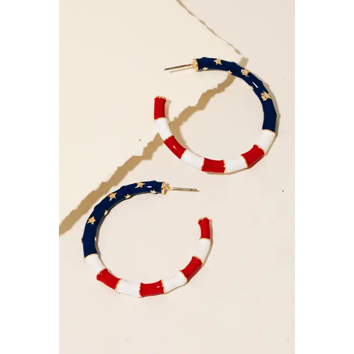 American Flag Hoop - GirlFriends Boutique