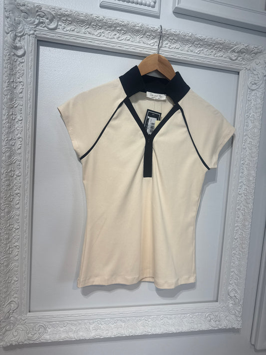 Contrast Collar Baseball Tee