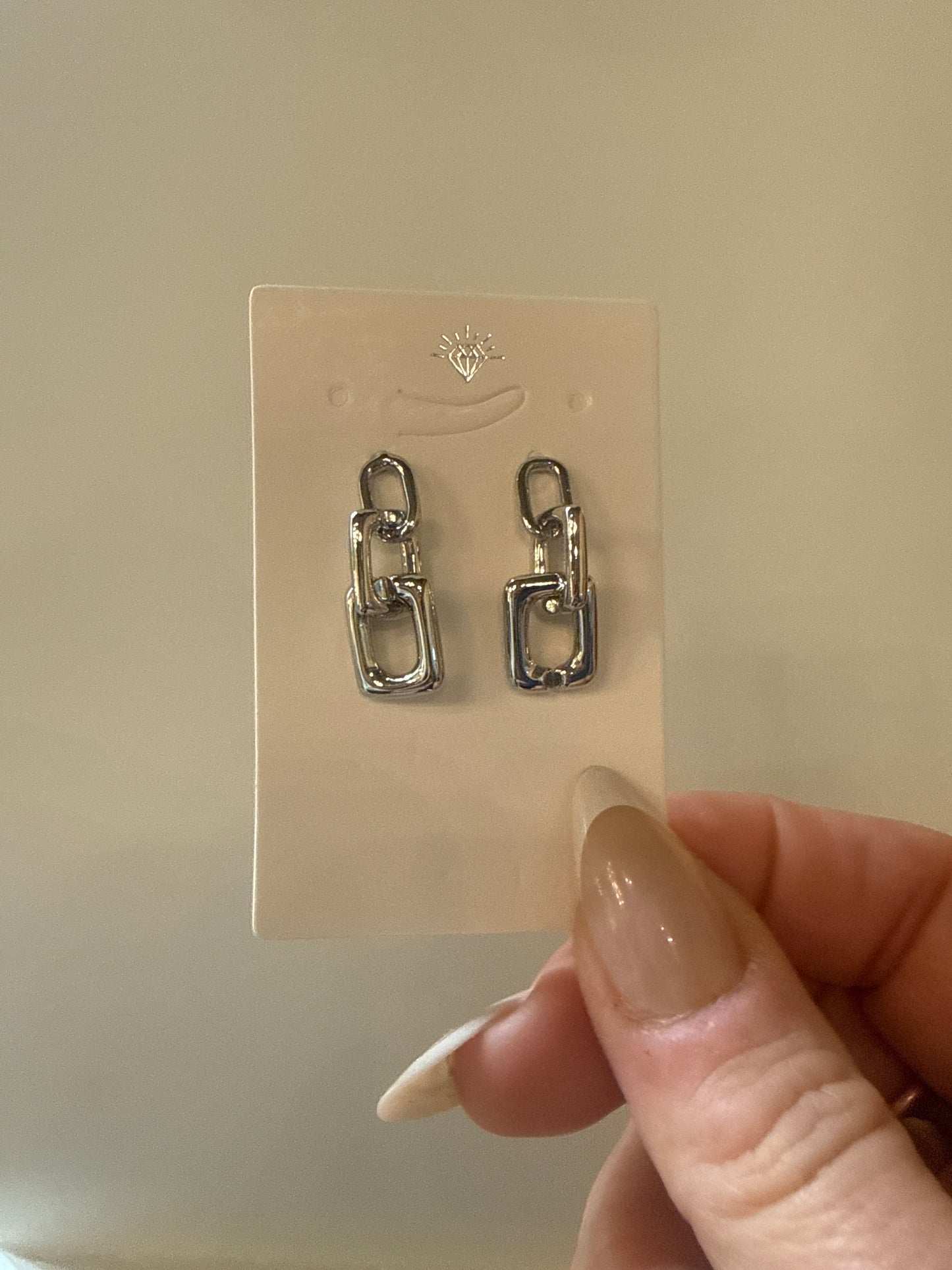 Square Link Earring.