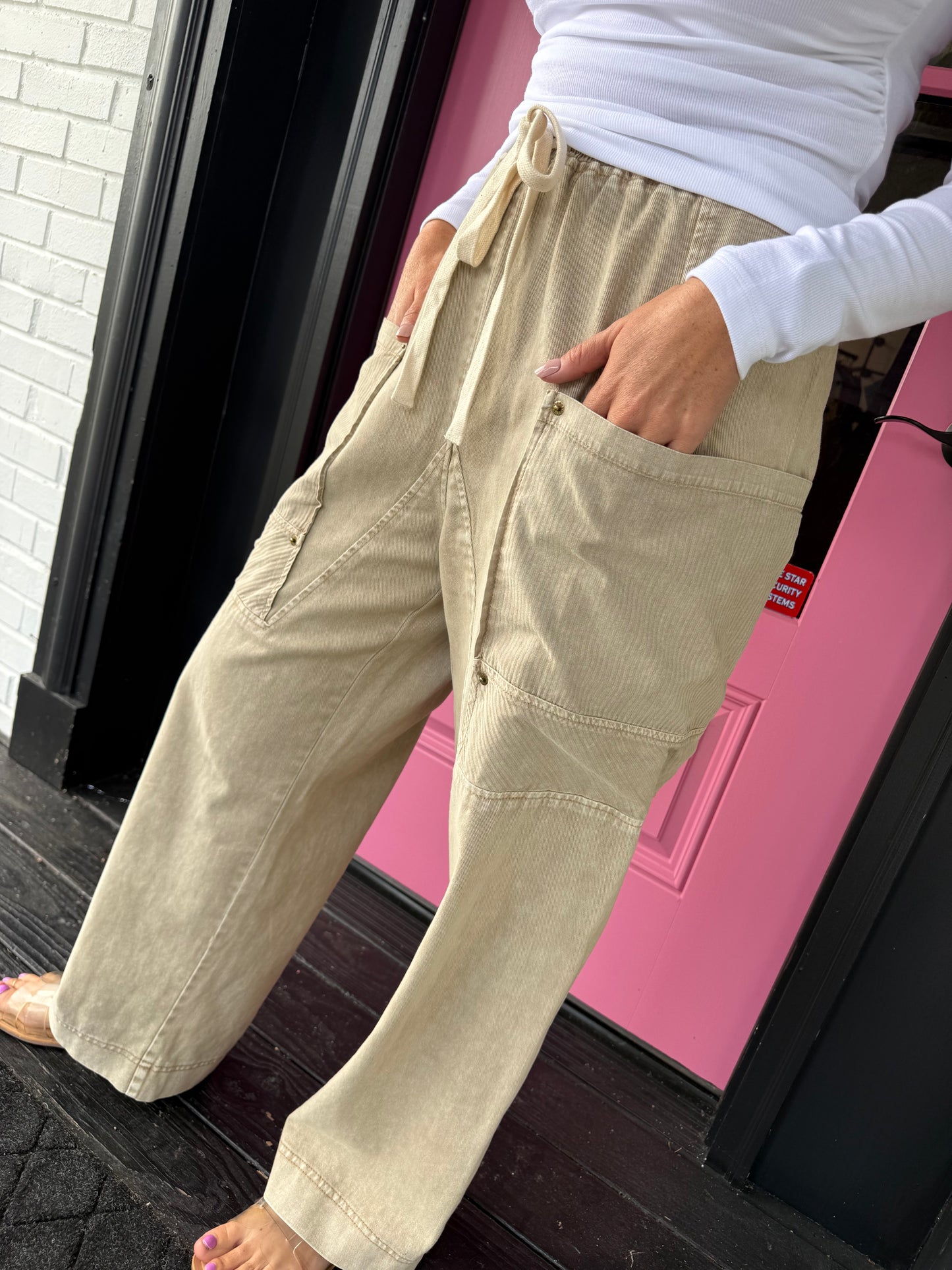 Wide Leg Utility Trouser