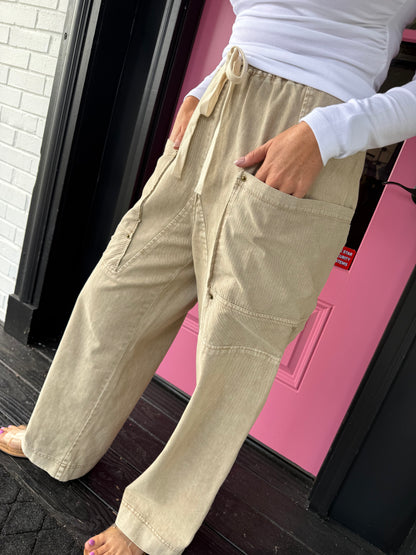 Wide Leg Utility Trouser