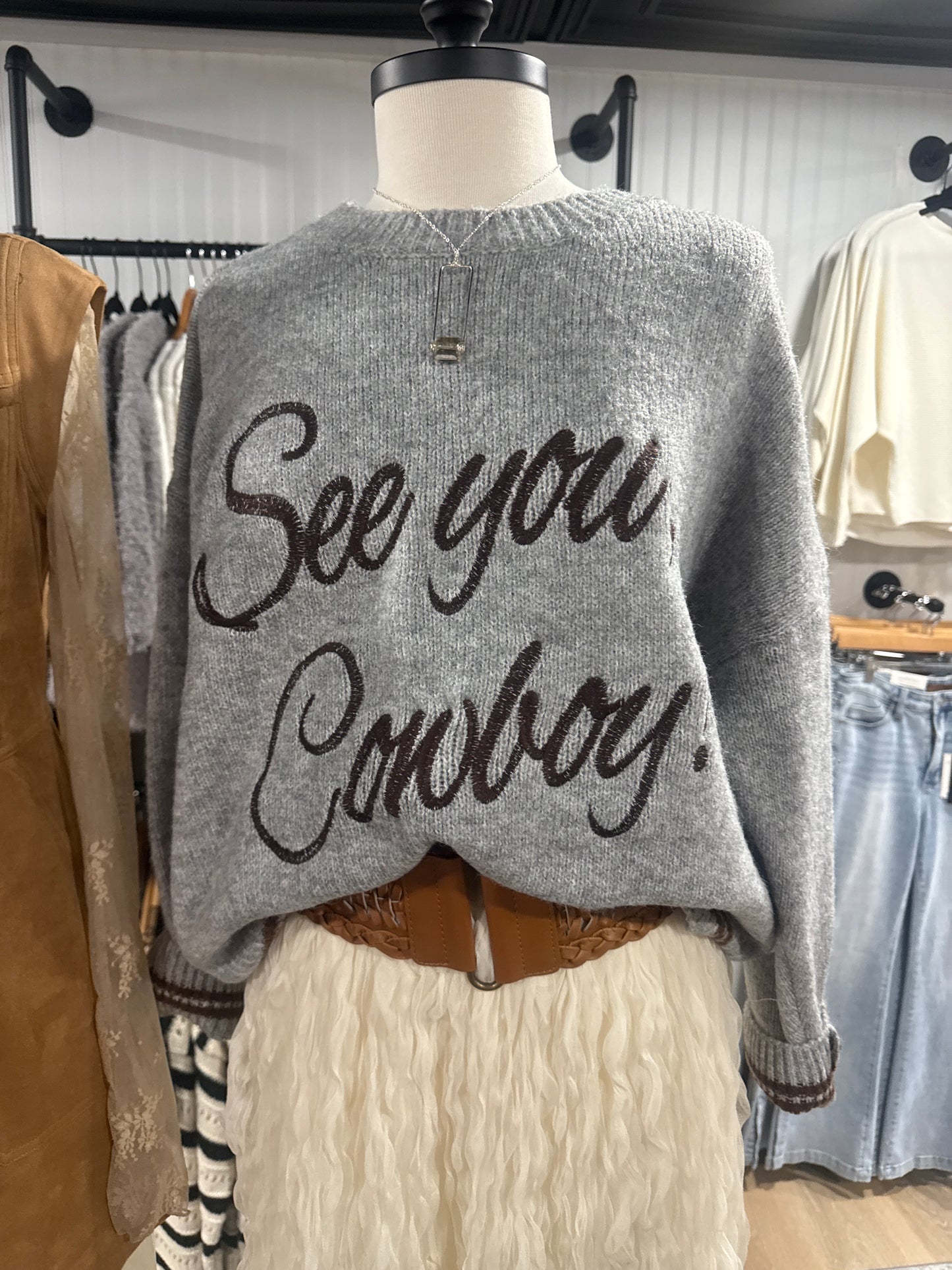 "See You Cowboy" Sweater