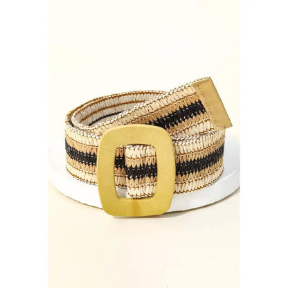 Braided Striped Pattern Belt - GirlFriends Boutique