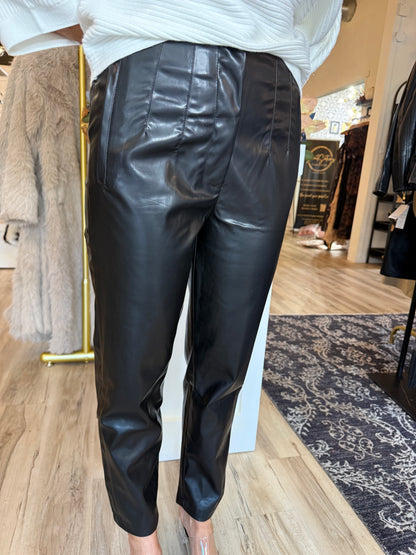Slim Fit Faux Leather