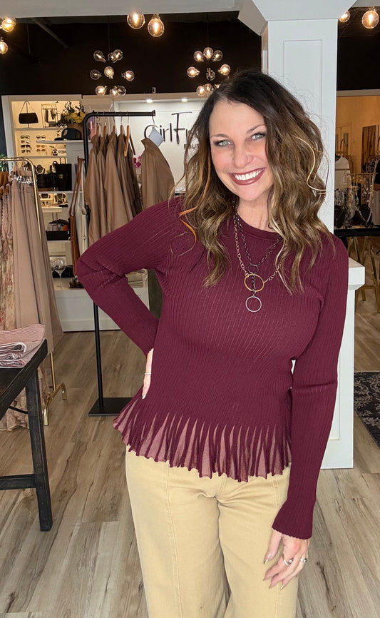 Flared Hem Sweater