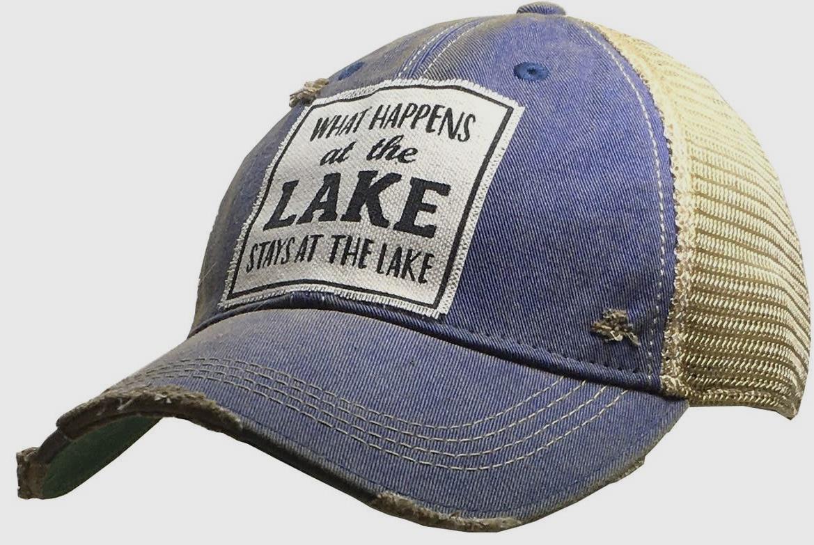 What Happens At the Lake Stays At the Lake Trucker Cap - GirlFriends Boutique