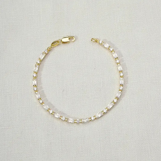 18k gold pltd Tennis Bracelet