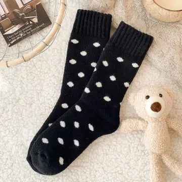 Polka Dot Knit Socks