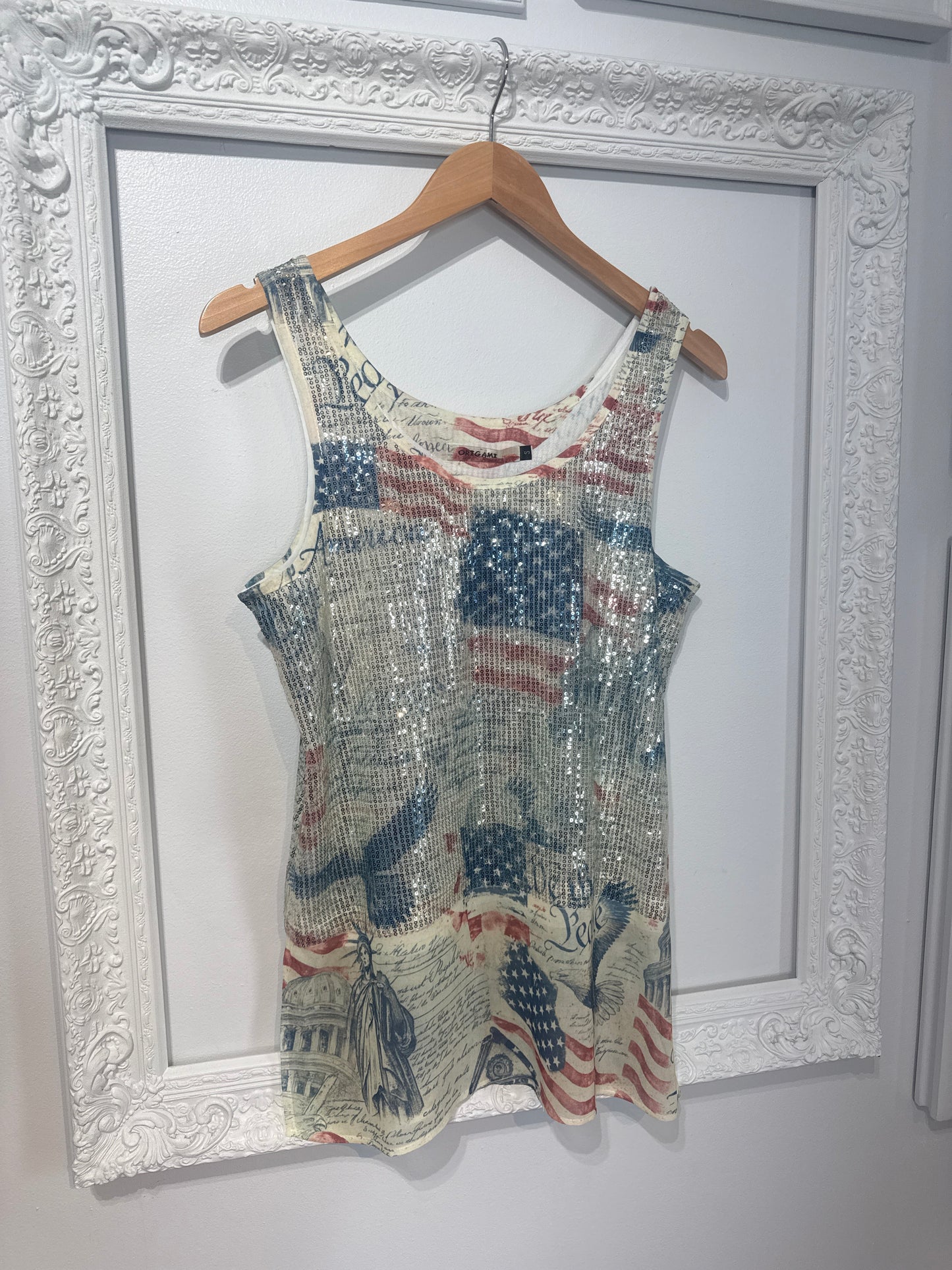 Freedom Sequin Tank