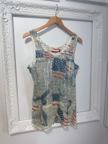 Freedom Sequin Tank