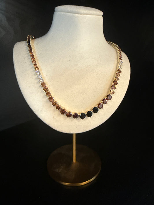Not Your Basic Graduated Ombré Tennis Necklace
