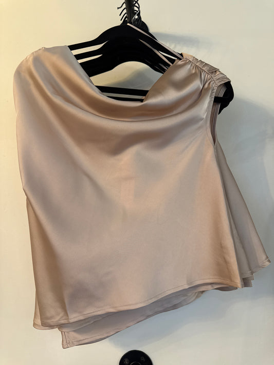 Satin Asymmetrical Top