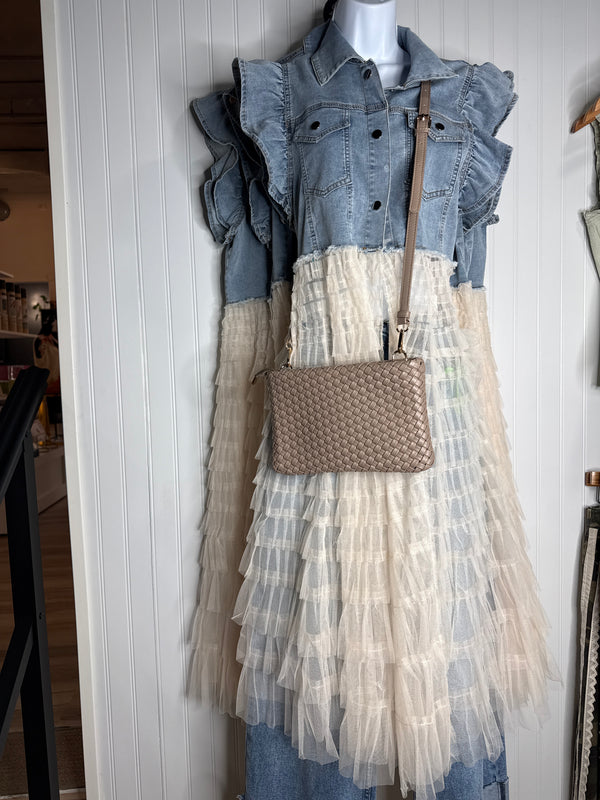 Denim Ruffle Vest