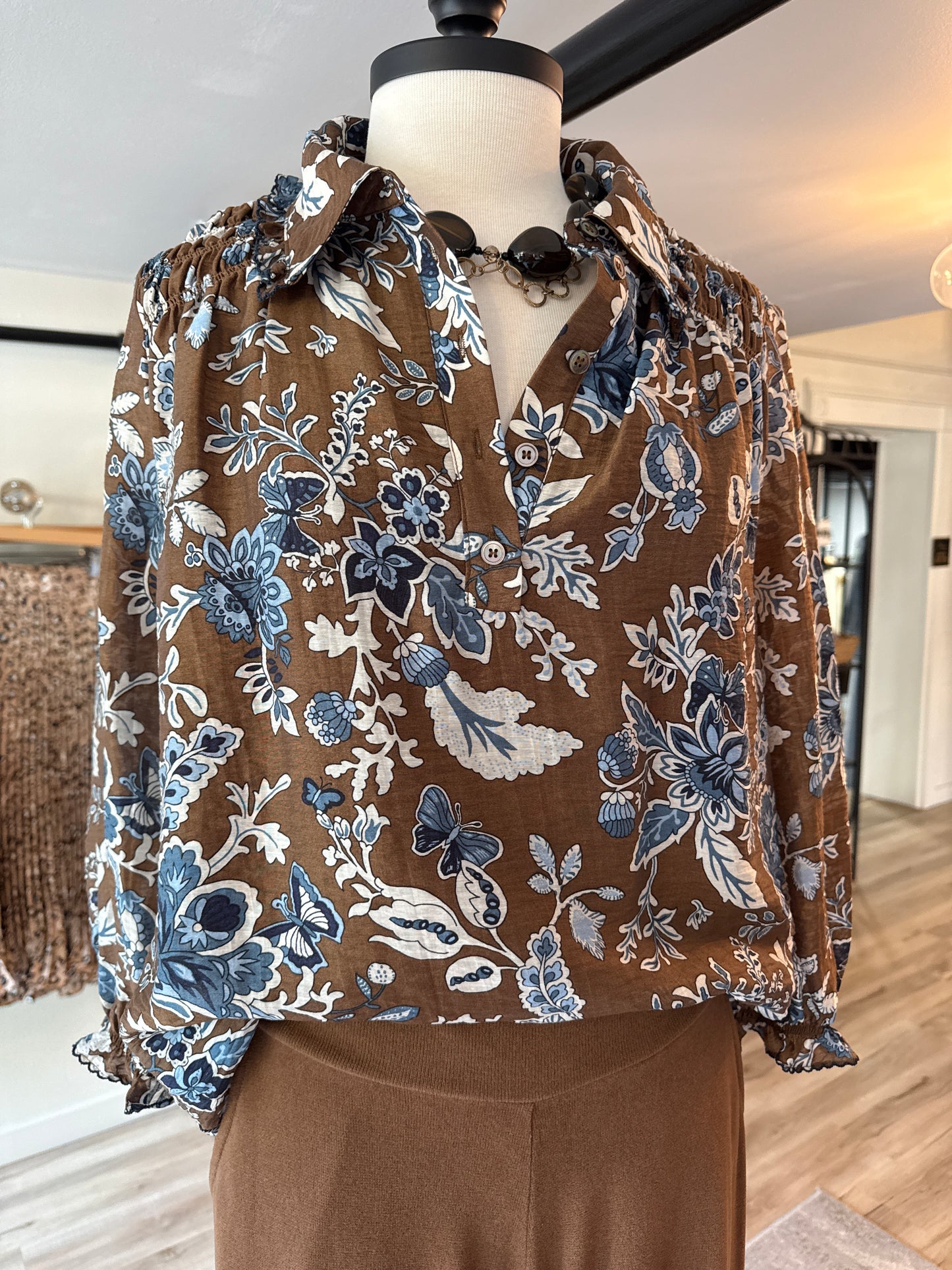 Botanical Print Blouse