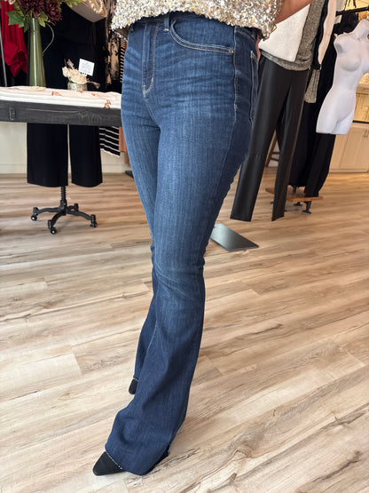 Judy Blue HW Raw Hem Flare