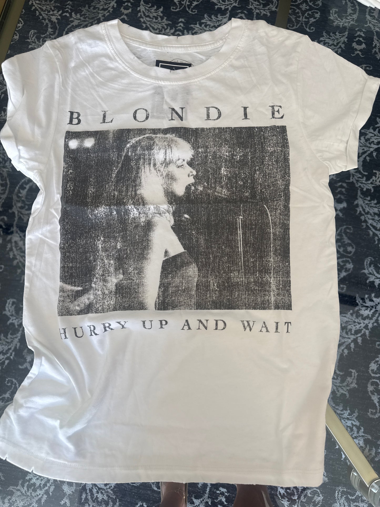 Blondie Hurry Up & Wait Vintage Burn Out Tee