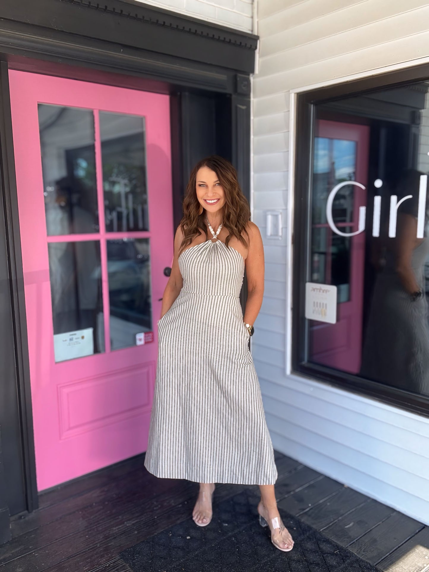 Striped Halter Dress